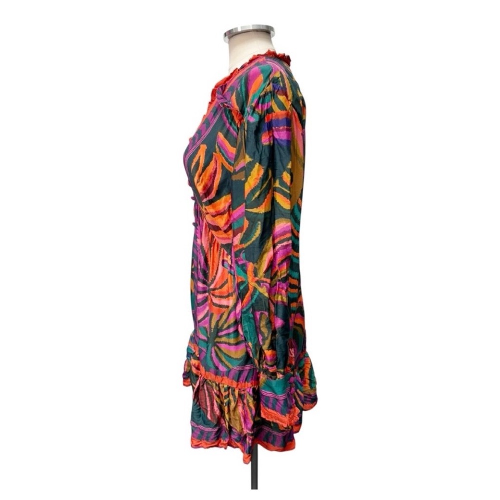 Farm Rio Foliage graphic long sleeve Women's Dress size XL new with tags - Picture 4 of 11